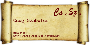 Csog Szabolcs névjegykártya