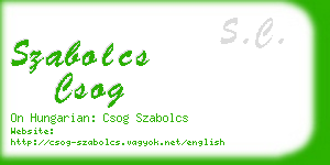 szabolcs csog business card